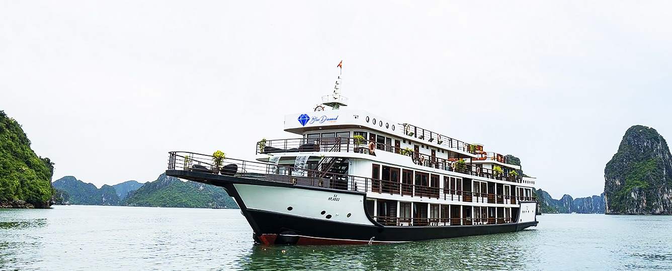 Blue Diamond Cruise - Halong Bay & Lan Ha Bay - 2 Days 1 Night